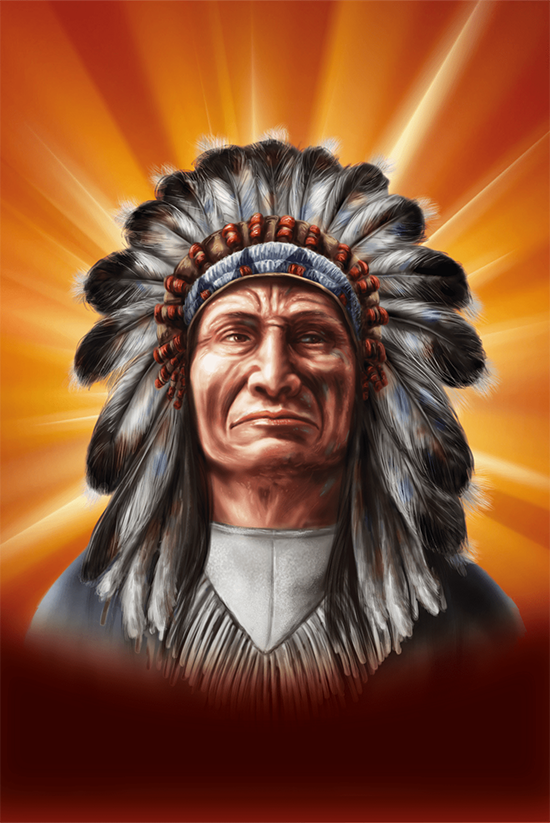 Digital painting Apache